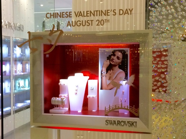Kristallschmuck von Swarovski zum chinesischen Valentinstag. © at